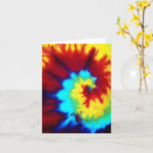 Tie Dye Look Notitiekaarten leeg (Gele Bloem)