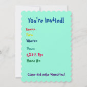 Tie Dye look Signiture Invitations All Occcation Kaart (Achterkant)