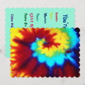 Tie Dye look Signiture Invitations All Occcation Kaart (Voorkant / Achterkant)