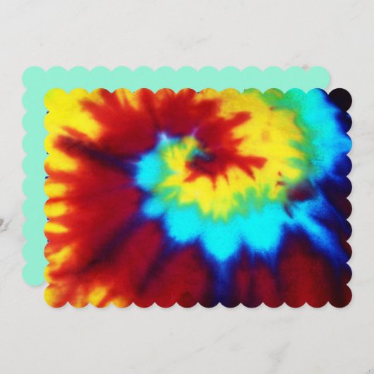 Tie Dye look Signiture Invitations All Occcation Kaart (Voorkant / Achterkant)