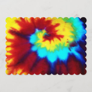 Tie Dye look Signiture Invitations All Occcation Kaart