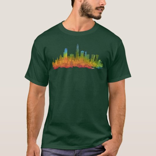 Tie Dye Los Angeles retro T-shirt (Voorkant)