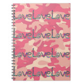 Tie Dye Love on Pink Camo Notitieboek (Voorkant)