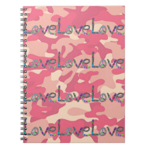 Tie Dye Love on Pink Camo Notitieboek