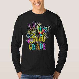 Tie Dye Luipaard Vrede Liefde 3e Klas Terug naar S T-shirt