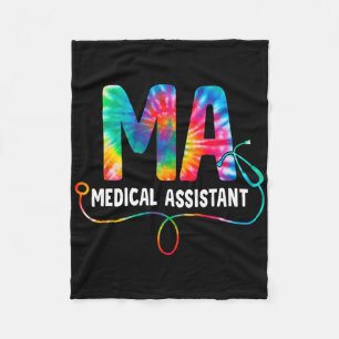 Tie Dye Ma Medische Instant Nurse Stethoscope Ma Fleece Deken