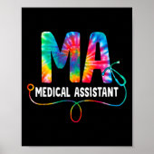 Tie Dye Ma Medische Instant Nurse Stethoscope Ma Poster (Voorkant)
