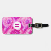 Tie Dye Magenta Bagagelabel (Voorkant horizontaal)