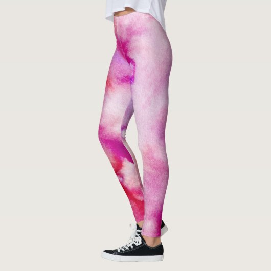 Tie dye magenta waterverf leggings (Links)