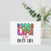 Tie Dye Mam Life is het beste leven Briefkaart (Staand voorkant)