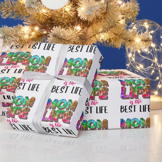 Tie Dye Mam Life is het beste leven Cadeaupapier (Feestdagen)