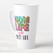 Tie Dye Mam Life is het beste leven Latte Mok (Linkerhoek)