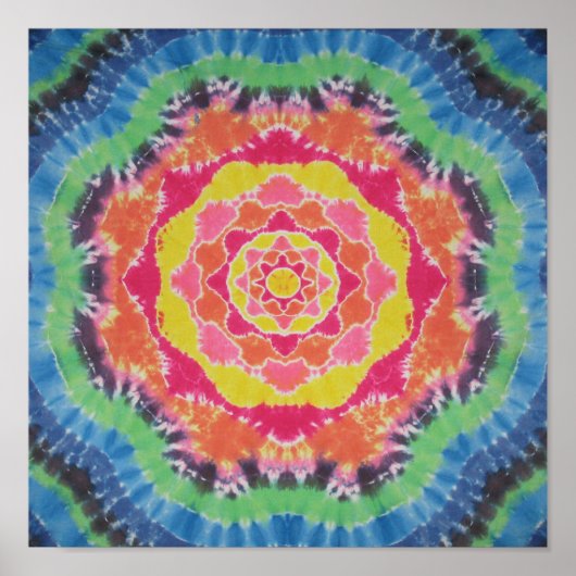 Tie Dye Mandala Canvas Poster (Voorkant)
