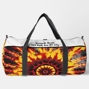 Tie Dye Mandala Patroon monogram gepersonaliseerd Plunjezak