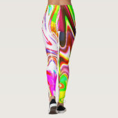 Tie Dye Marble Liquid Acid Colorful Leggings (Achterkant)