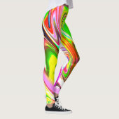 Tie Dye Marble Liquid Acid Colorful Leggings (Rechts)