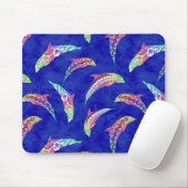 Tie Dye Marine Animals Dolphins Marlins Muismat (Met muis)
