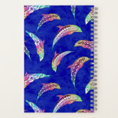 Tie Dye Marine Animals Dolphins Marlins Notitieboek (Achterkant)