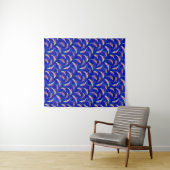 Tie Dye Marine Animals Dolphins Marlins Wandkleed (In Situ (horizontaal))