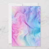 Tie Dye Meisje Rainbow Verjaardagsfeestuitnodiging Kaart (Achterkant)