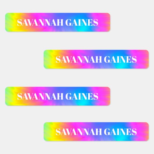 Tie Dye Meisjes Naam Label (Groep)