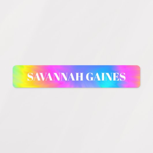 Tie Dye Meisjes Naam Label (Design 2)