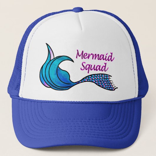 Tie Dye Mermaid Squad Trucker Pet (Voorkant)