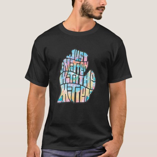 Tie Dye Michigan Native Smitten Met De Mitten T T-shirt (Voorkant)