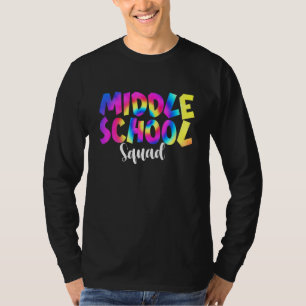 Tie Dye Middelbare School Squad Terug naar school T-shirt