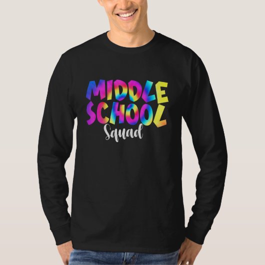 Tie Dye Middelbare School Squad Terug naar school T-shirt (Voorkant)