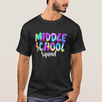 Tie Dye Middle School Squad terug naar schoolleraa T-shirt