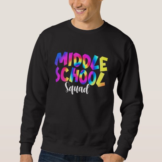 Tie Dye Middle School Squad terug naar schoolleraa Trui (Voorkant)