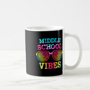 Tie Dye Middle School Vibes Teacher Student Terug Koffiemok
