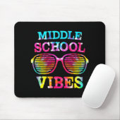 Tie Dye Middle School Vibes Teacher Student Terug Muismat (Met muis)
