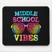 Tie Dye Middle School Vibes Teacher Student Terug  Muismat (Voorkant)