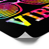 Tie Dye Middle School Vibes Teacher Student Terug Poster (Hoek)