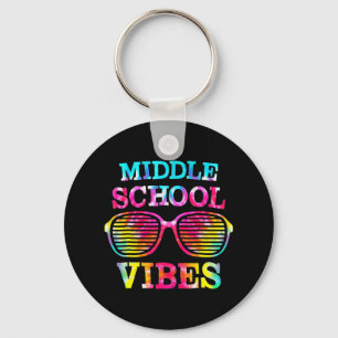 Tie Dye Middle School Vibes Teacher Student Terug  Sleutelhanger