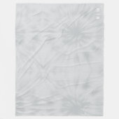 Tie Dye | Modern minimalistisch grijs monogram Fleece Deken (Voorkant)