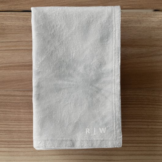 Tie Dye | Modern minimalistisch grijs monogram Handdoek
