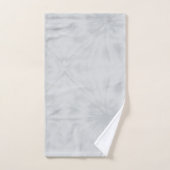 Tie Dye | Modern minimalistisch grijs monogram Handdoek (Handdoek)