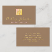 Tie Dye Moon Bruin Kosmische Energie Healing Bohem Visitekaartje (Voorkant / Achterkant)