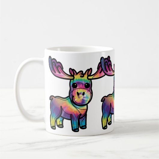 Tie Dye Moose Koffiemok (Links)