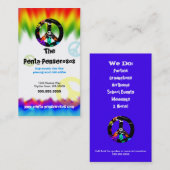 Tie Dye 'N Groovy PEACE Visitekaartje (Voorkant / Achterkant)