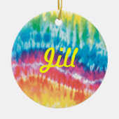 Tie Dye Name Ornament (Voorkant)