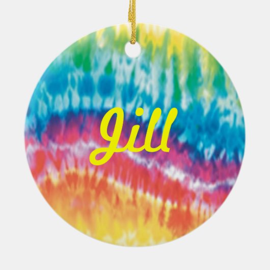 Tie Dye Name Ornament (Achterkant)