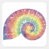 Tie Dye Nautilus Shell Sticker (Voorkant)