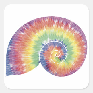 Tie Dye Nautilus Shell Sticker