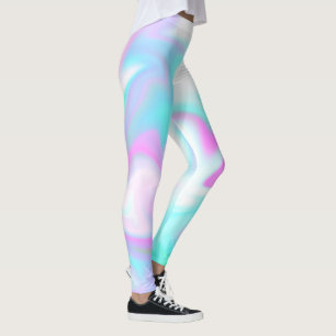 Tie Dye Nep-holografisch Roze Snoepgoed Leggings