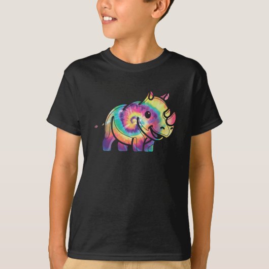 Tie Dye - Neushoorn T-shirt (Voorkant)