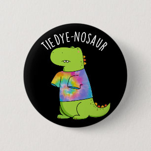 Tie-dye-nosaurus Grappige Dinosaurus Woordgrap Don Ronde Button 5,7 Cm